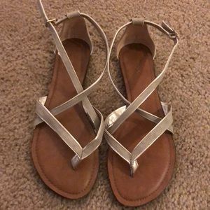 Brand New Merona Gold strappy sandals